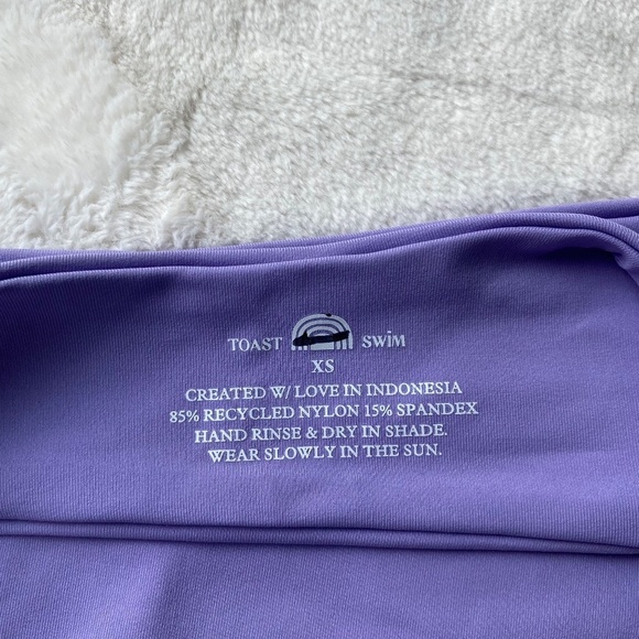 NEW! Toast Signature One-Shoulder Bikini Top, lavender 19816 - Picture 6 of 7